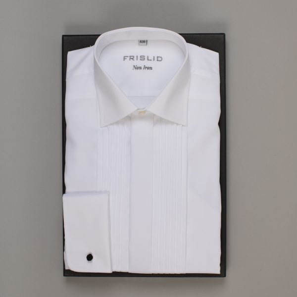 FRISLID - Smokingskjorte m folder og vanlig snipp
