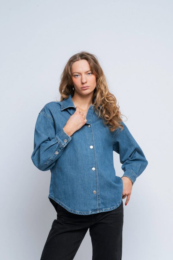 SELECTED FEMME - SlfEmma Ls Aqua Blue Denim Shirt