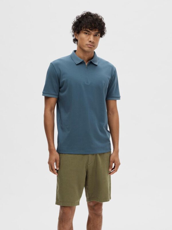 SELECTED HOMME - Slhfave Zip Ss Polo