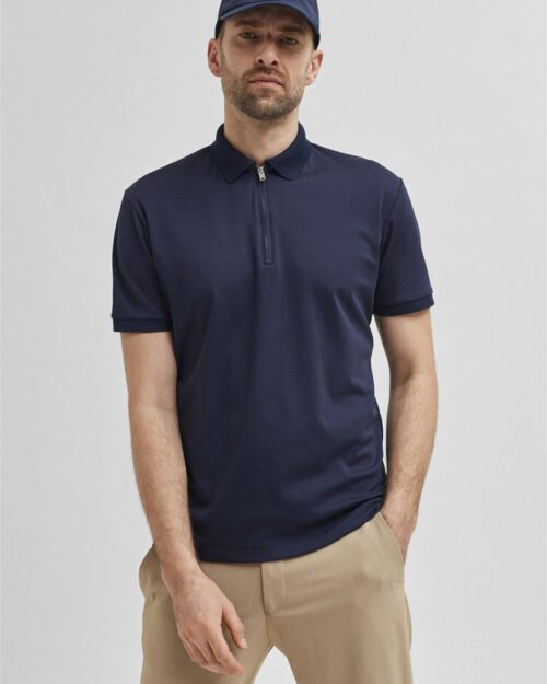 Slhfave Zip Ss Polo