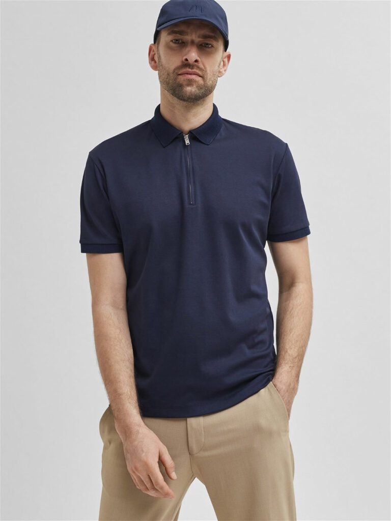 Slhfave Zip Ss Polo