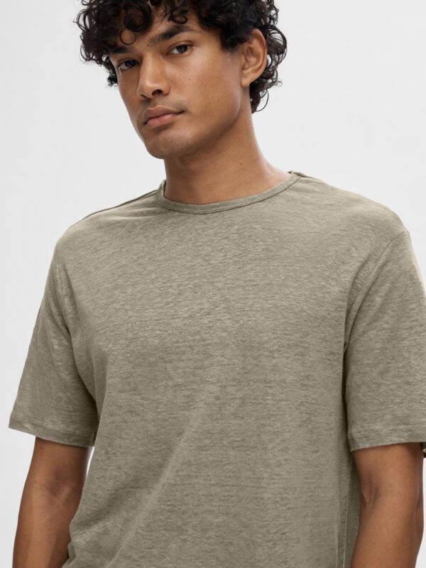 SELECTED HOMME - Bet Linen ss O-Neck Tee