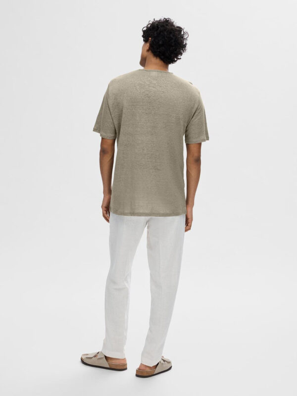 SELECTED HOMME - Bet Linen ss O-Neck Tee