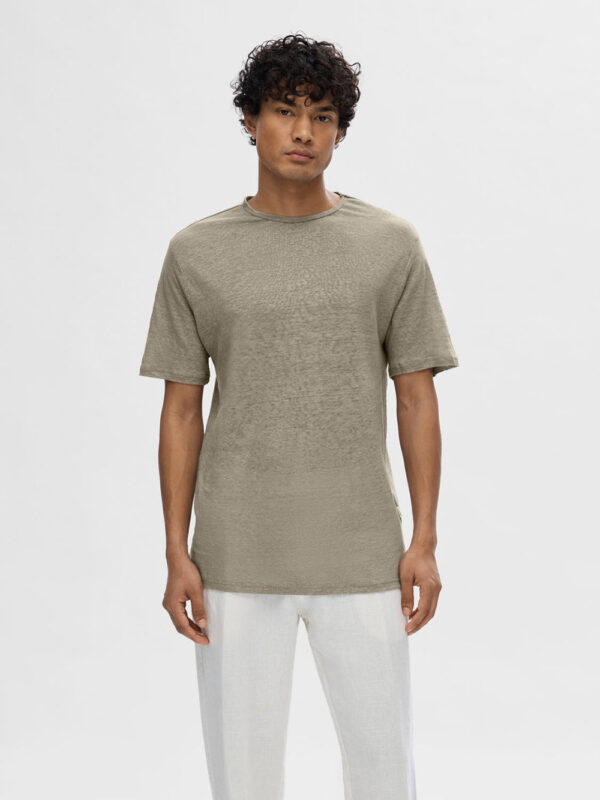 SELECTED HOMME - Bet Linen ss O-Neck Tee