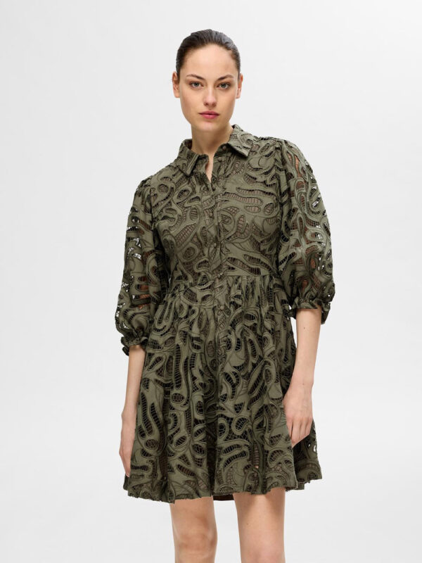 SELECTED FEMME - Allia 3/4 Short Shirt Broderi Dress