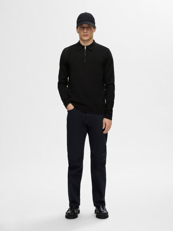 SELECTED HOMME - Berg LS Half Zip Polo