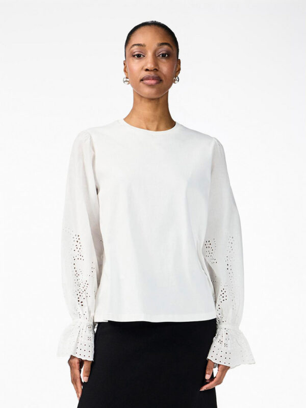 Y.A.S - Lex Embroidered Sleeve Top