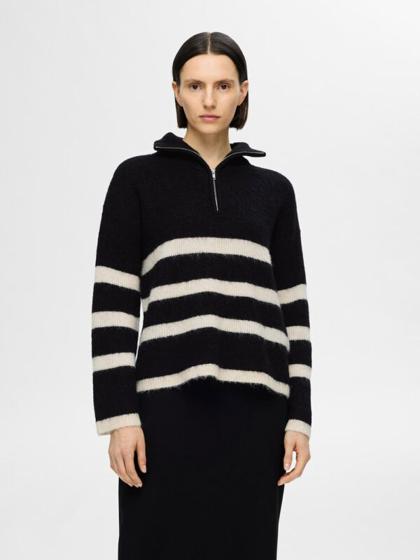 SELECTED FEMME - Maline Ls Knit Half Zip