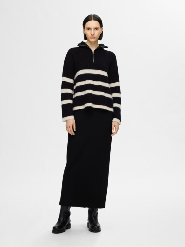 SELECTED FEMME - Maline Ls Knit Half Zip