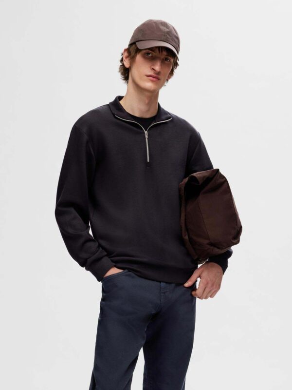 SELECTED HOMME - Emanuel Soft Zip High Neck Sweat