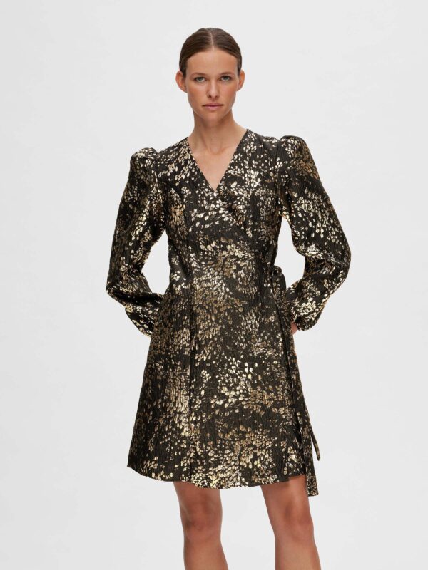 SELECTED FEMME - Paula-Siv Golden Leo 3/4 Short Dress