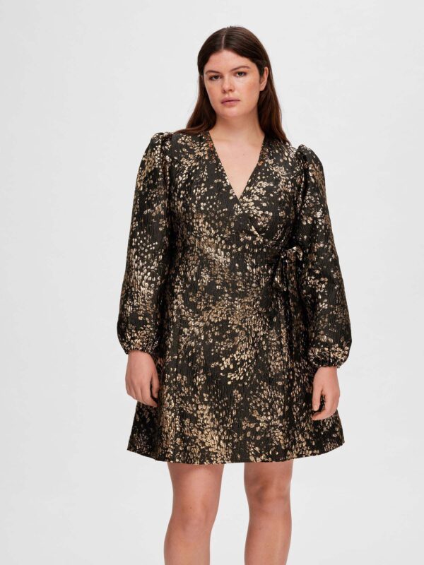 SELECTED FEMME - Paula-Siv Golden Leo 3/4 Short Dress