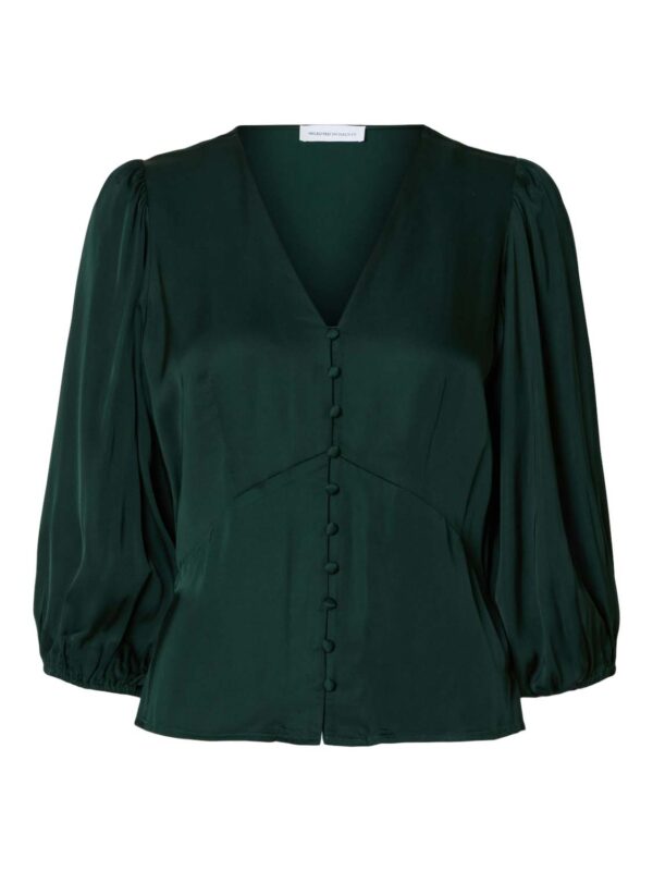 SELECTED FEMME - Jyline 3/4 Buttoned Satin Top