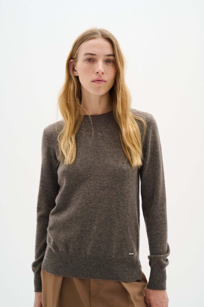 brown-melange-lukkaiw-crew-neck-kasjmir-pullover