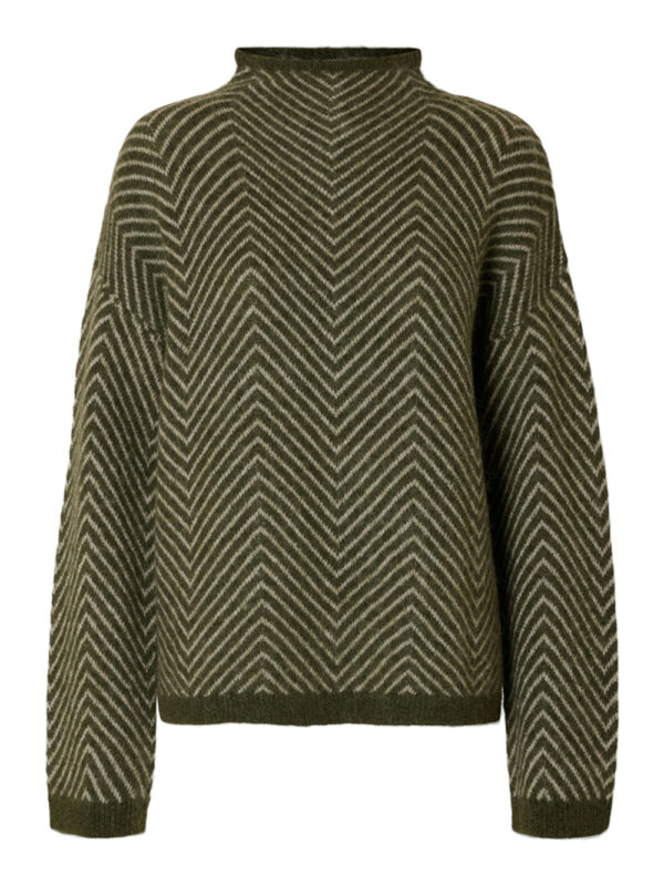 SELECTED FEMME - Lulu LS Herringbone Knit High Neck