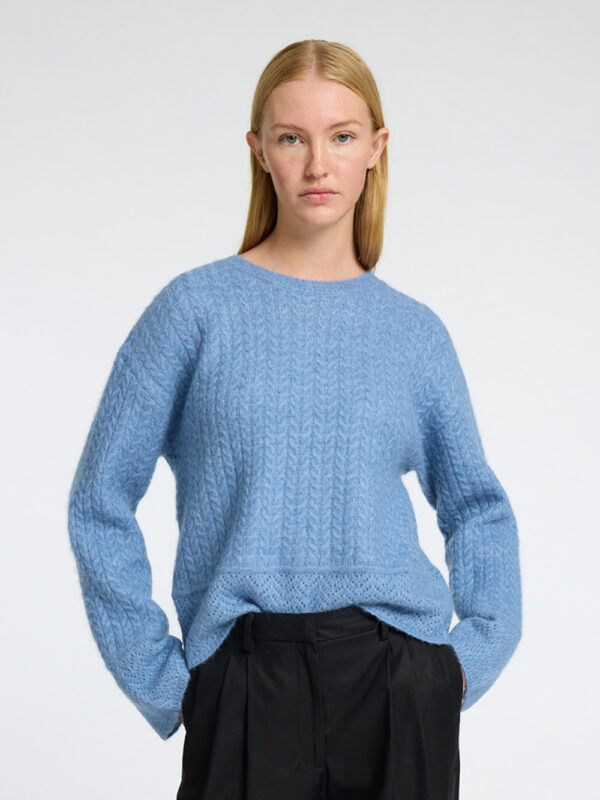 SELECTED FEMME - Alva Structure LS Knit O-Neck