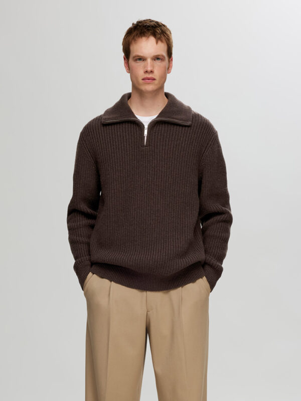 SELECTED HOMME - Land LS Knit Half-Zip