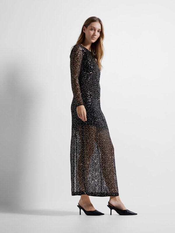 SELECTED FEMME - Noel LS Ankle Sequins Dress - Bilde 2