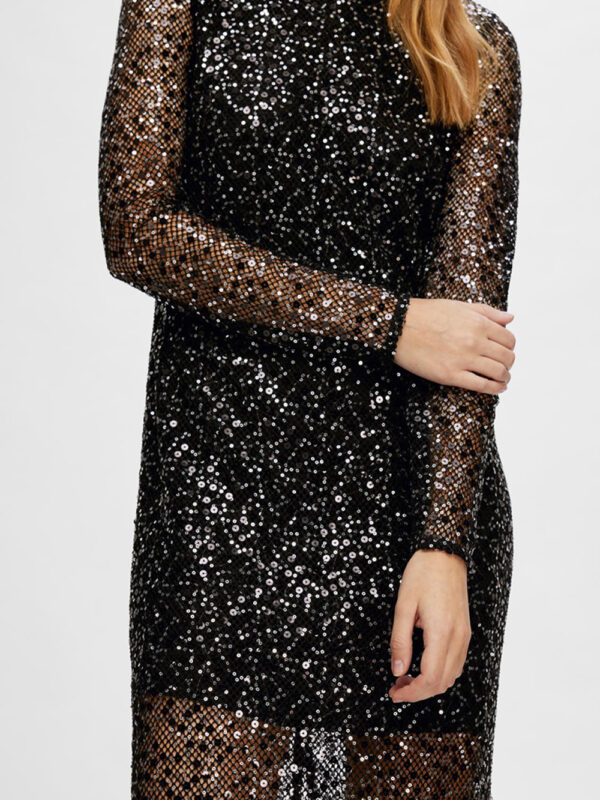 SELECTED FEMME - Noel LS Ankle Sequins Dress - Bilde 4