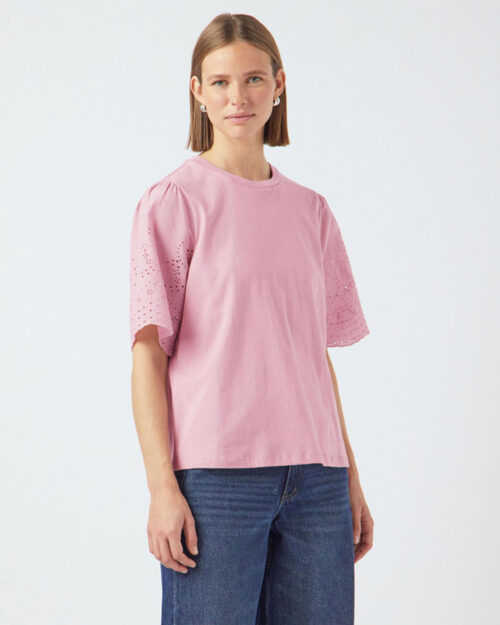 Y.A.S Lex SS Top W Emb Sleeves