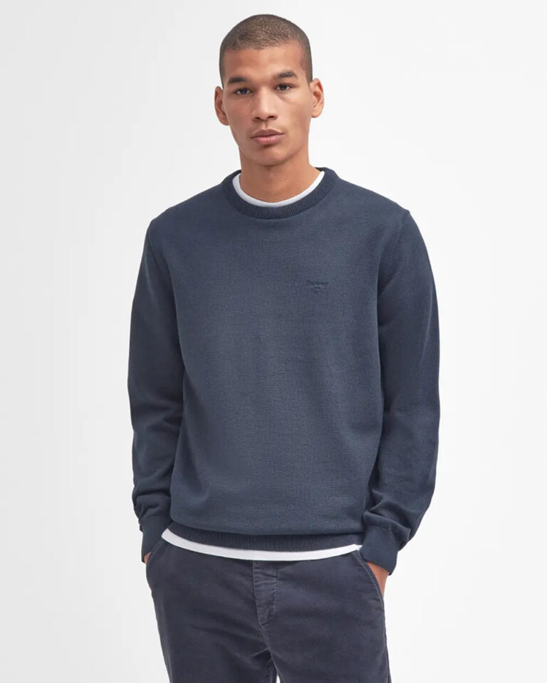 BARBOUR - BARBOUR PIMA COTTON CREW NECK SWEATER