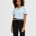 SELECTED FEMME - SLFESSENTIAL SS V-NECK TEE