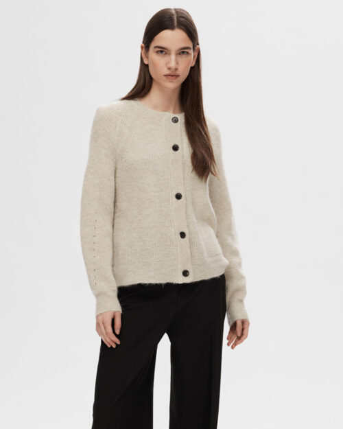 SELECTED FEMME - SLFLULU LS KNIT SHORT CARDIGAN