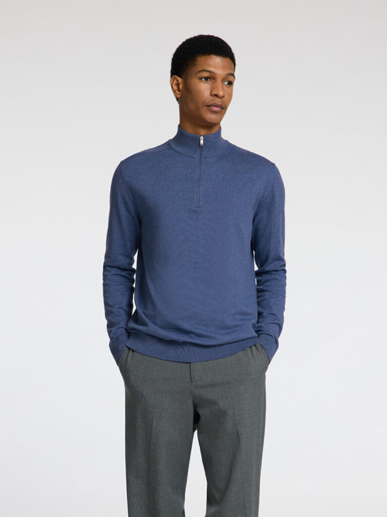 SELECTED HOMME - SLHBERG HALF ZIP CARDIGAN