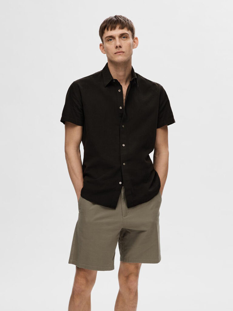 SELECTED HOMME - SLHREGSUN SHIRT SS CLASSIC