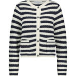 RED BUTTON DANELLE STRIPE CARDIGAN