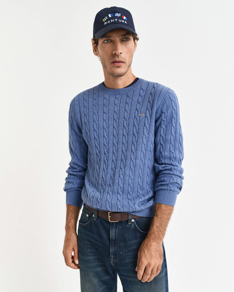 GANT - COTTON CABLE C-NECK