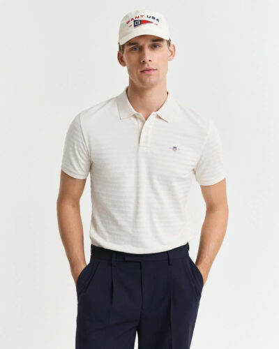 GANT TEXTURE STRIPE POLO