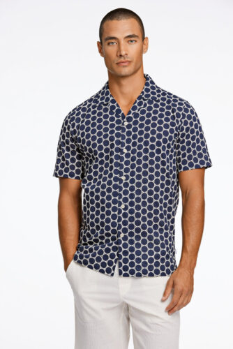 LINDBERGH - EMBROIDERY COTTON SHIRT S/S