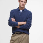 BARBOUR - BARBOUR HOLT WAFFLE KNITTED POLO SHIRT