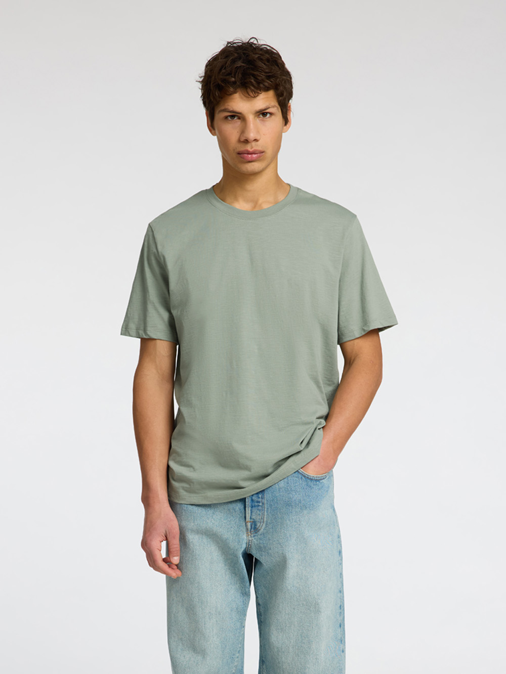 SELECTED HOMME - SLHASPEN SLUB SS O-NECK TEE