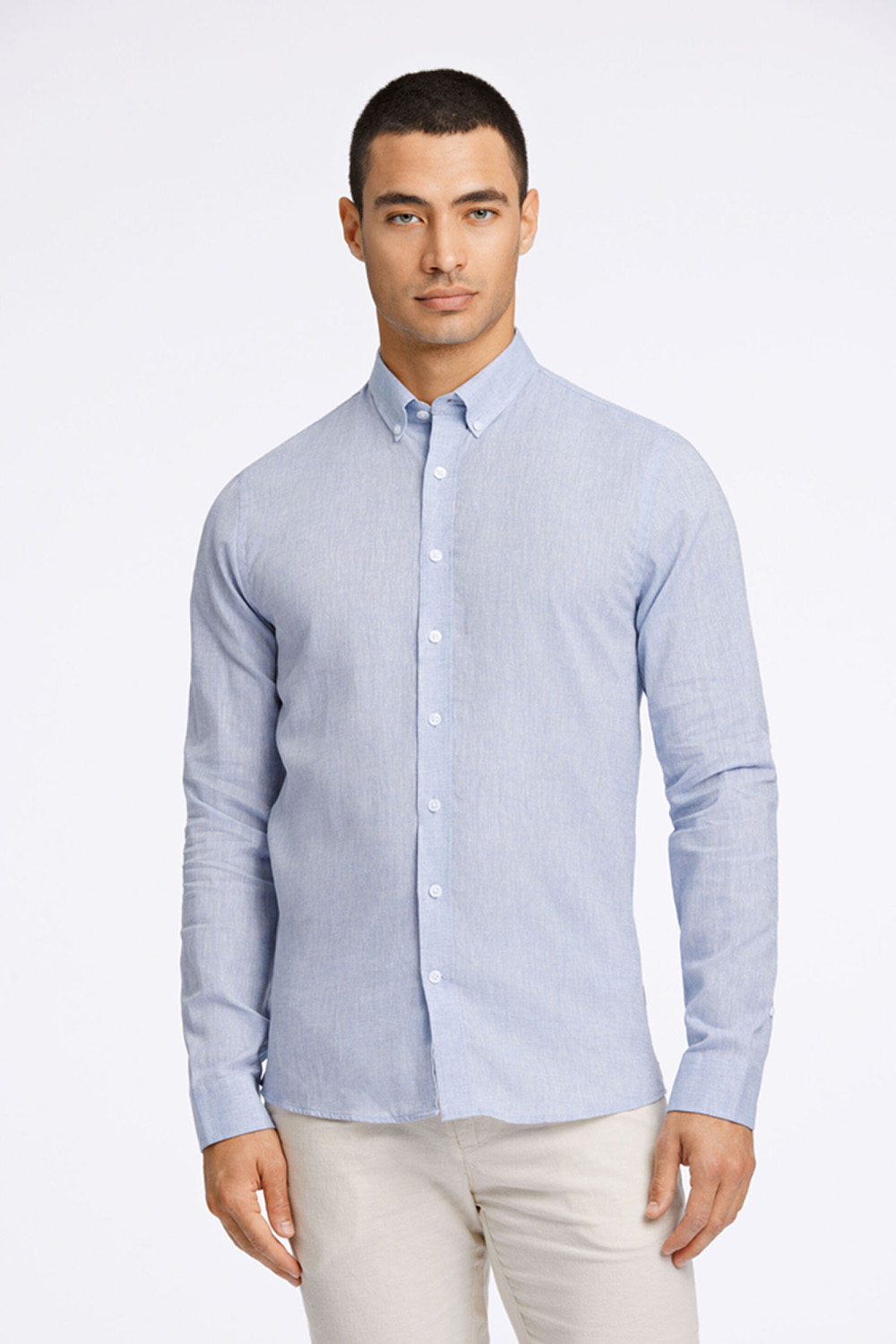 LINDBERGH - LINEN/ COTTON SHIRT L/S