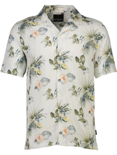 LINDBERGH - LINEN BLEND AOP S/S SHIRT