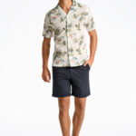 LINDBERGH - LINEN BLEND AOP S/S SHIRT