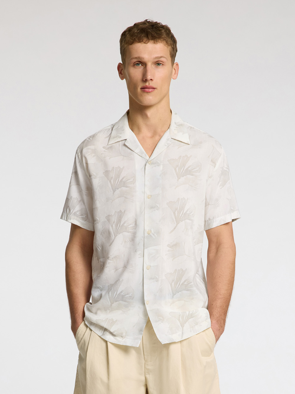 SELECTED HOMME - SLHREG- AIR SHIRT SS MIX