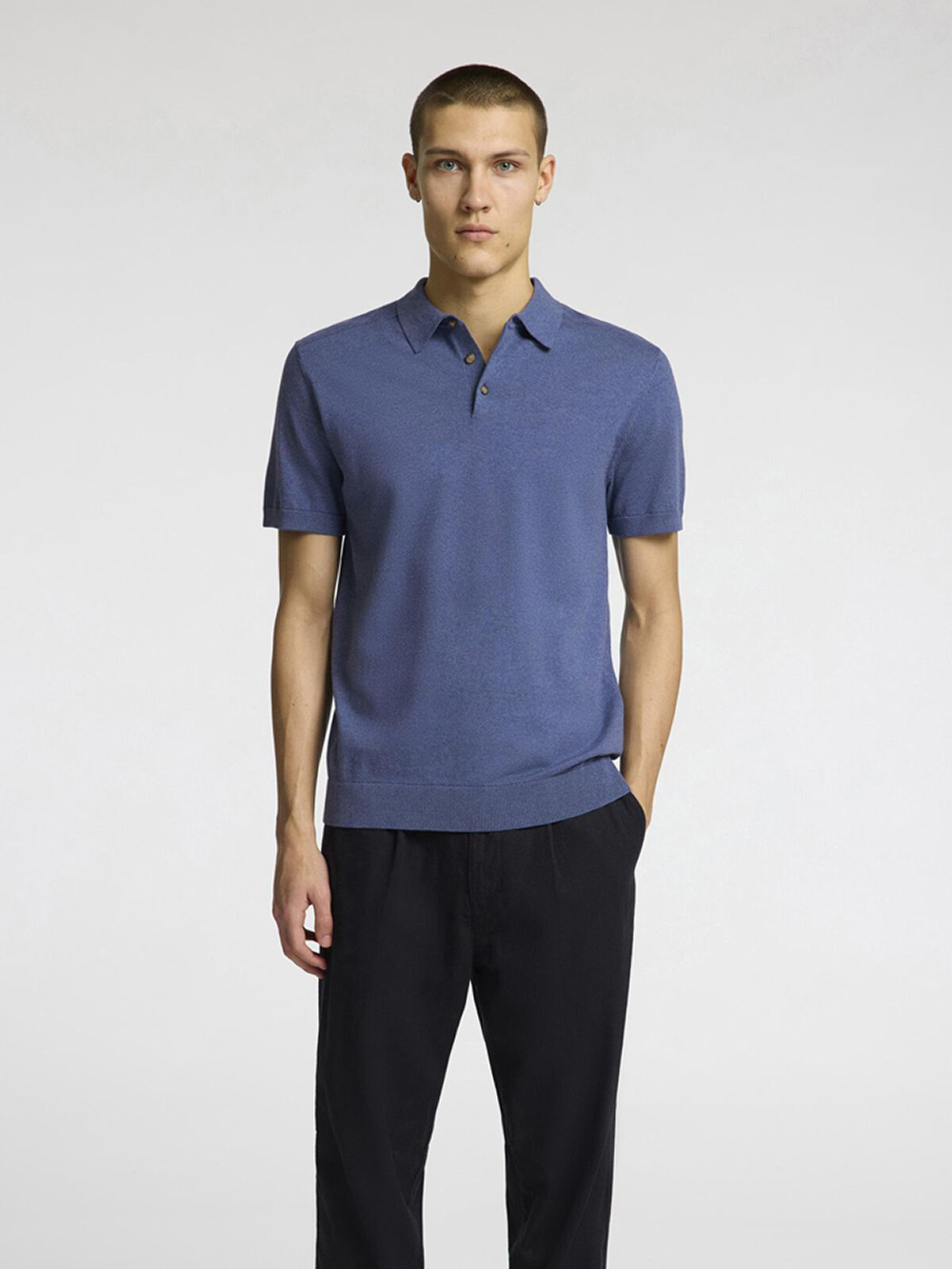 SELECTED HOMME - SLHBERG SS KNIT POLO