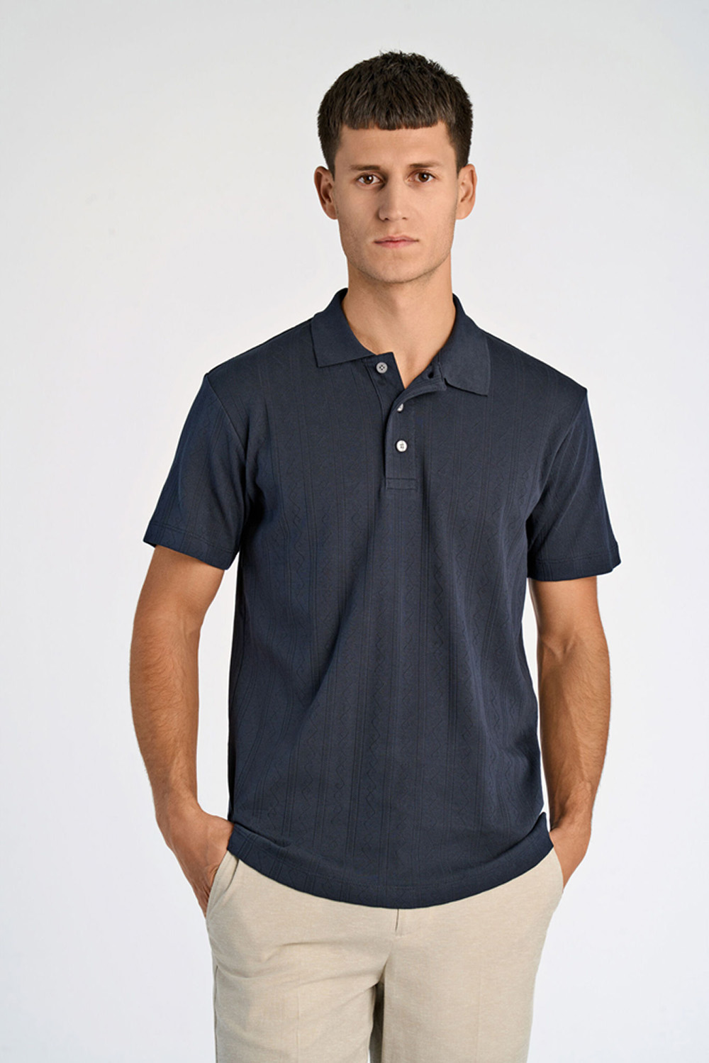 LINDBERGH - JACQUARD POLO S/S