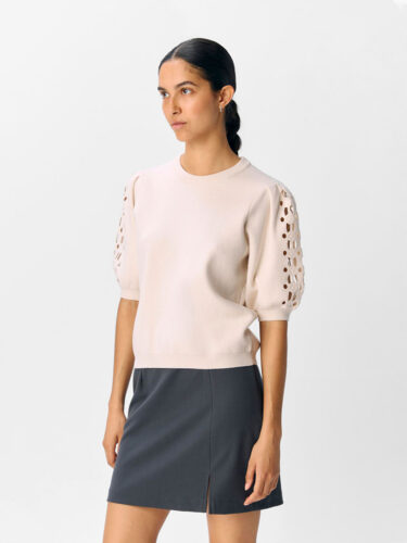 OBJECT - OBJ YUKI S/S RE KNIT PULLOVER