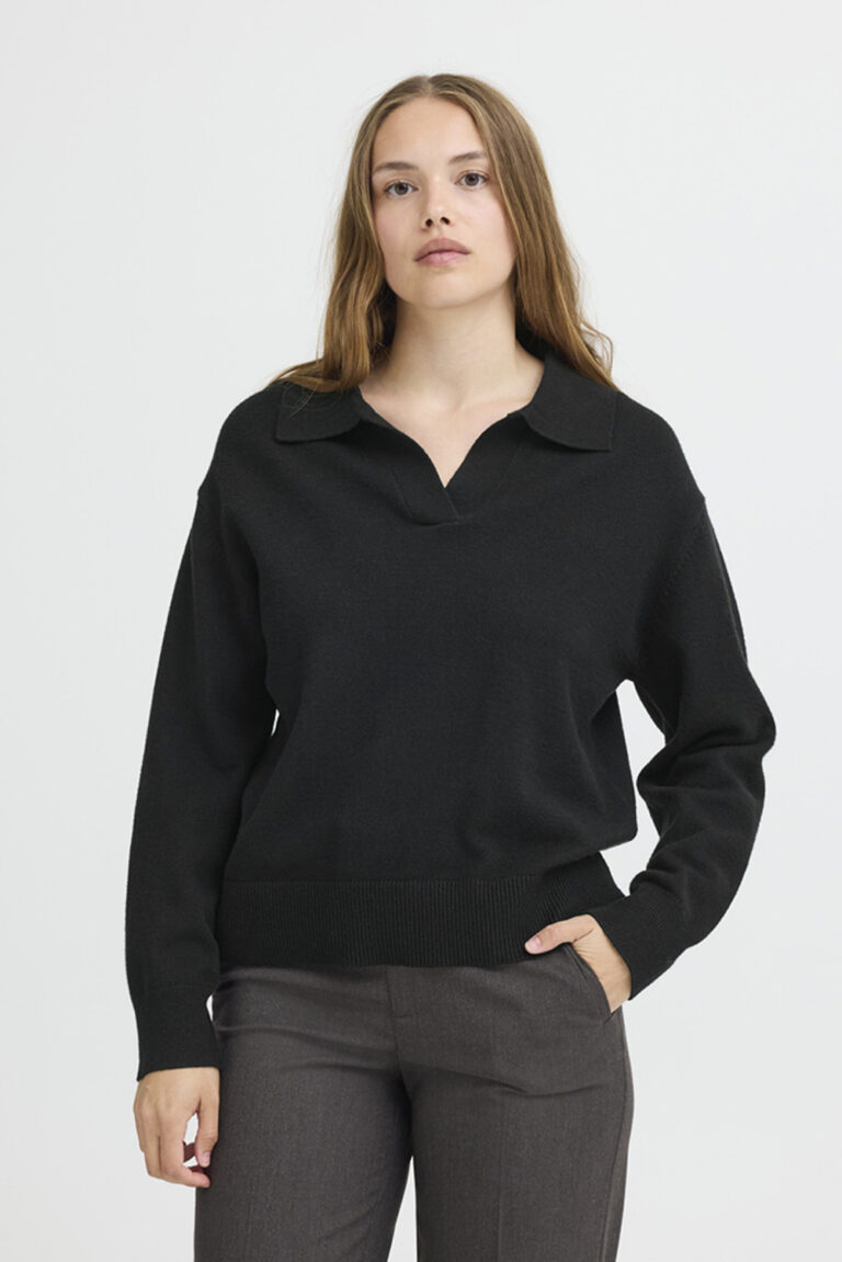 Pulz Jeans - PZ STEFFI OPEN POLO PULLOVER