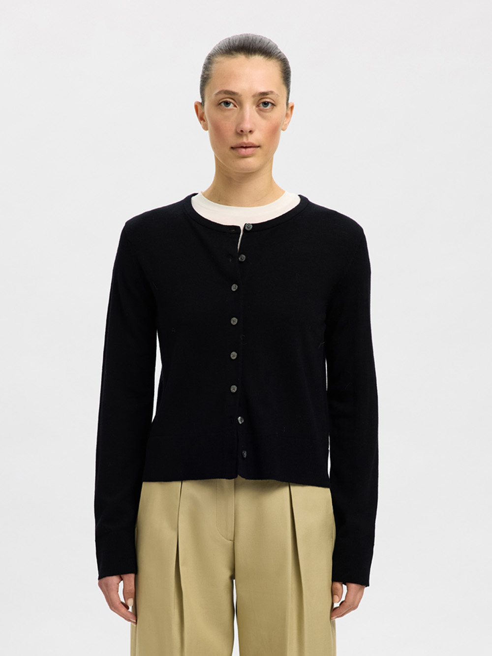 SELECTED FEMME - SLF THEA LS KNIT MERINO CARDIGAN