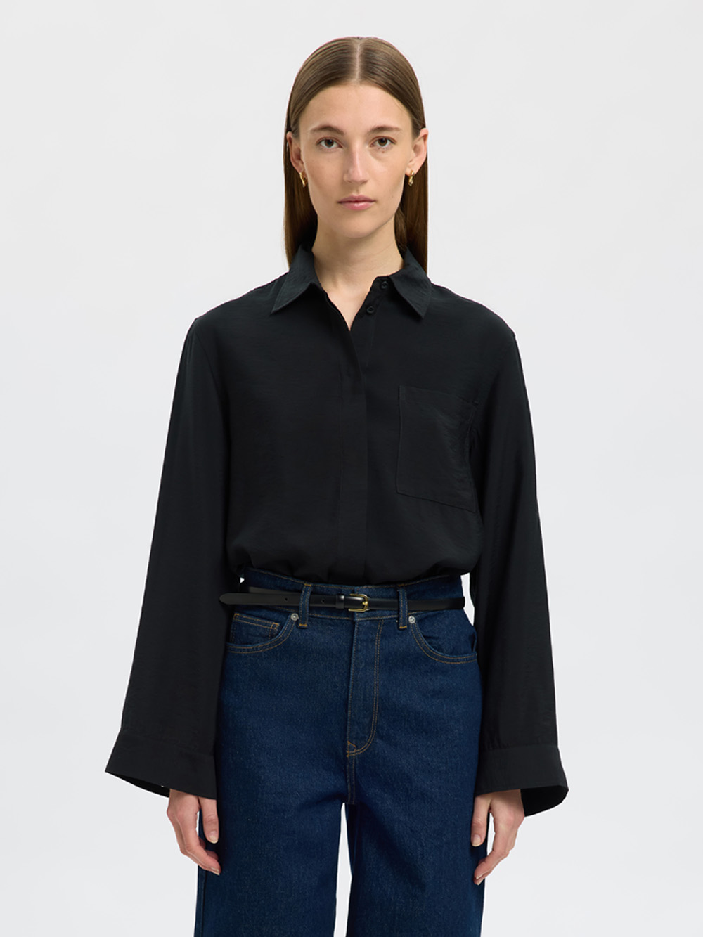 SELECTED FEMME - SLF AMARA LS RELAXED SHIRT