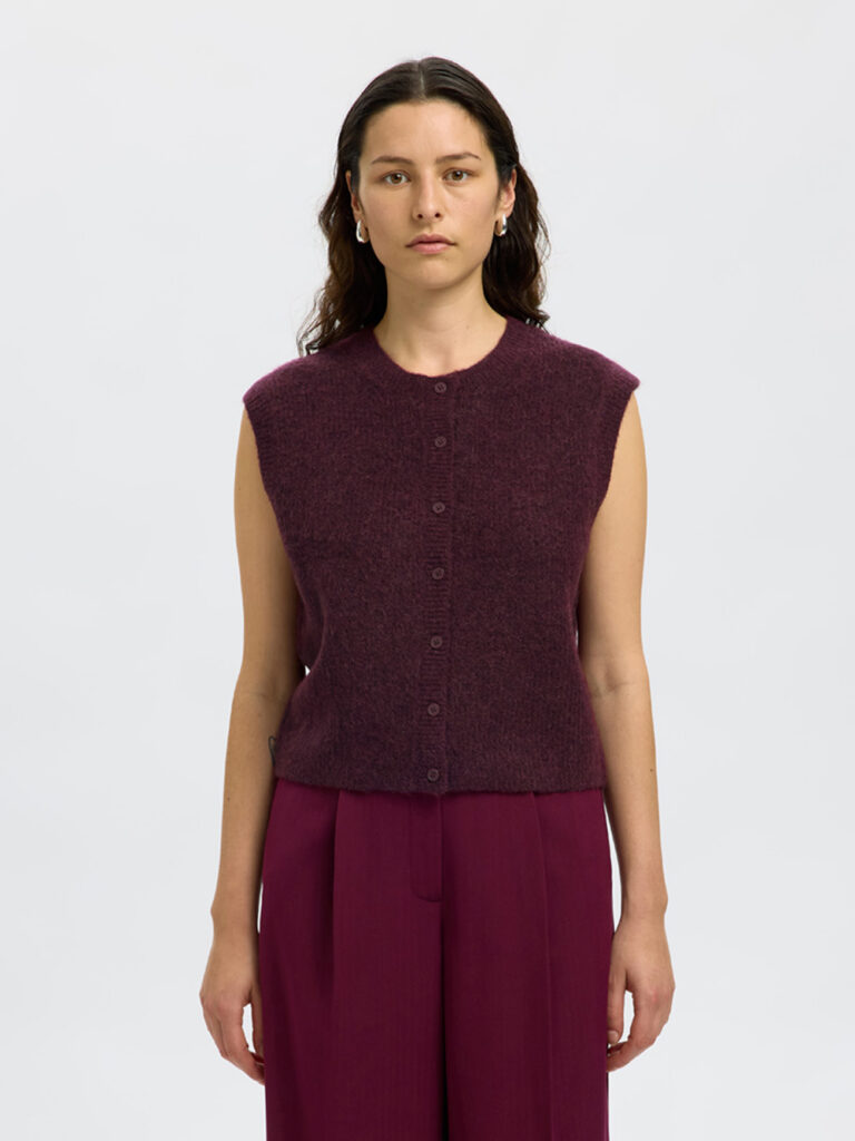 SELECTED FEMME - SLF LULU SL BUTTON O-NECK VEST