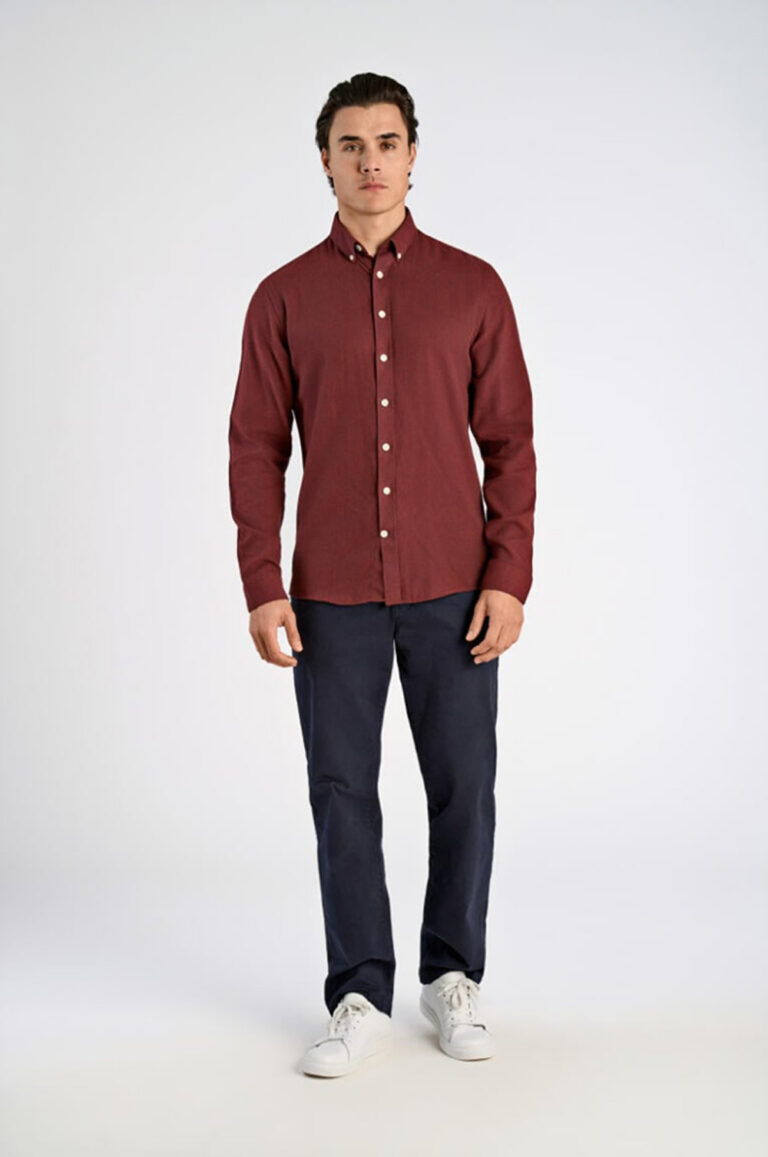 LINDBERGH - MELANGE BRUSHED SHIRT L/S