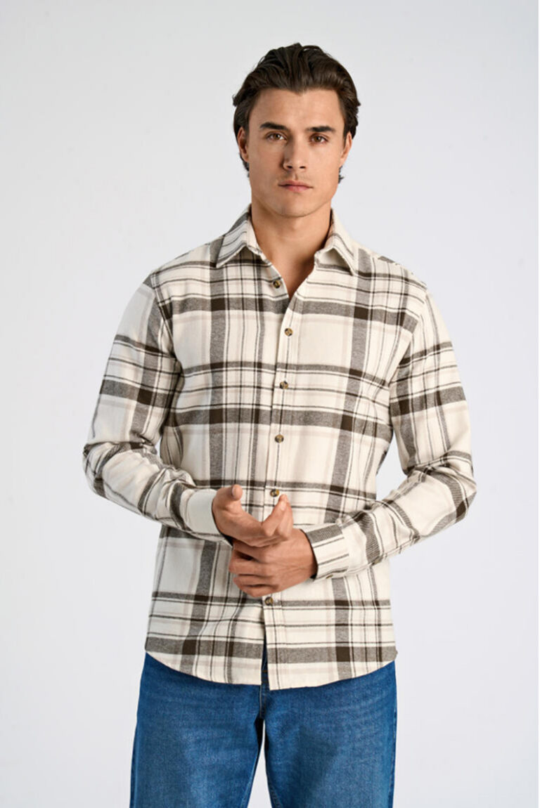 LINDBERGH - HEAVY CHECKED TWILL SHIRT L/S