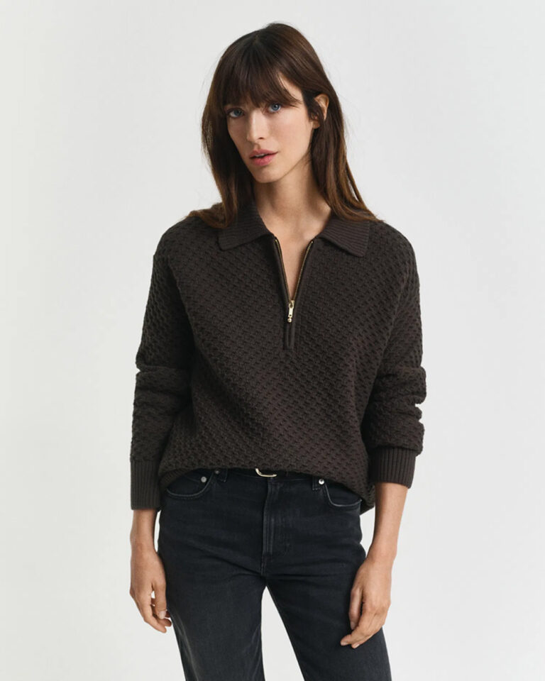 GANT - COTTON TEXTURE HALF ZIP