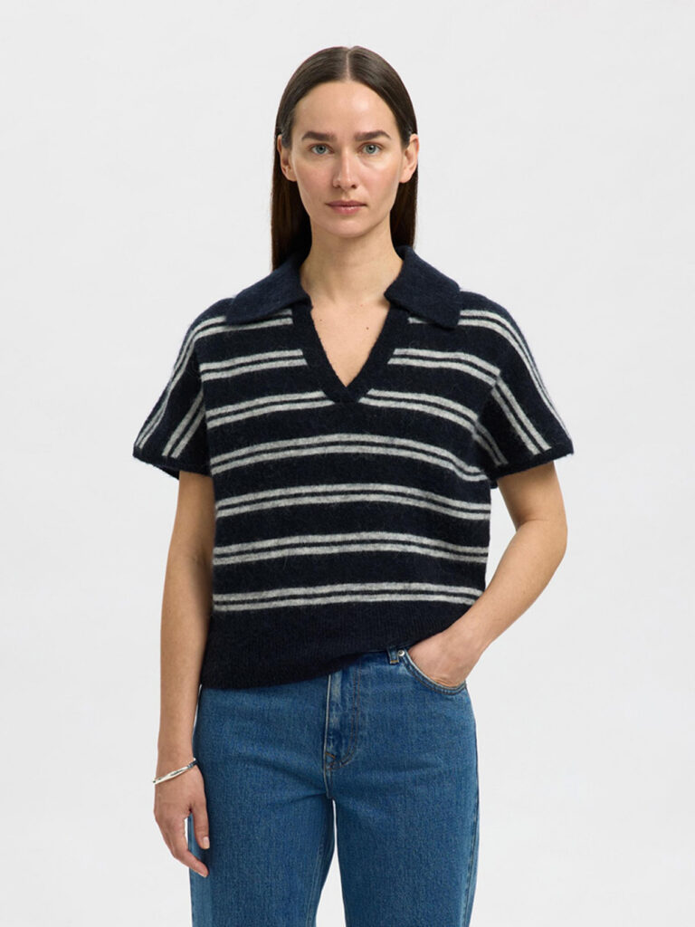 SELECTED FEMME - SLF LULU SS KNIT POLO